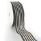 2 1/2" Wired Ribbon Black/Off-White Narrow Farmhouse Stripes Burlap - 10 Yards